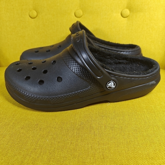 Crocs Classic Lined Clog Slip-On Black Shoes Size Men\'s 9, Women\'s 11 main image 7
